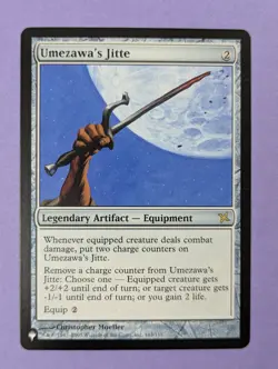 MTG Magic The Gathering: The List: Umezawa's Jitte Reprint #163/165 Rare - NM - Image 1