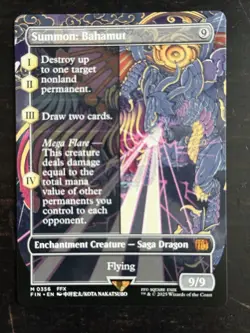 MTG Final Fantasy English Summon: Bahamut Borderless 0356 Non-Foil - Image 1