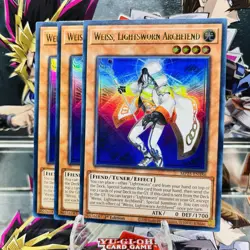 3x Yugioh Playset Weiss, Lightsworn Archfiend MP25-EN186 Ultra Rare Near Mint - Image 1