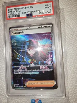 Pokemon TCG Cassiopeia Card Shrouded Fable 094/064 PSA 9 Illustration Rare - Image 1