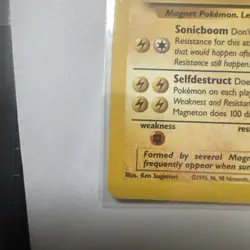 Pokemon TCG Fossil Set Magneton Rare Non-Holo Card 26/62 Vintage - Image 5