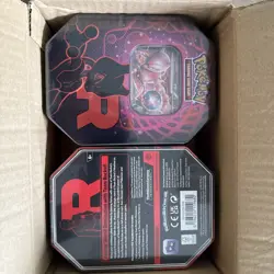 2x PokÃ©mon TCG Team Rocket Tin â€“ Mewtwo ex (1 Foil Promo Card & 4 Booster Packs) - Image 2