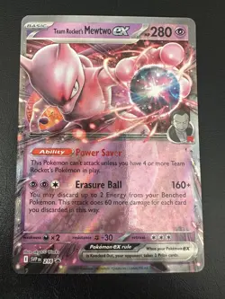 Team Rocket's Mewtwo EX SVP 216 - destined rivals - Pokemon card - promo - rare - Image 1