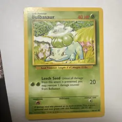 Bulbasaur - 1999-2000 Vintage Pokemon Card TCG Base Set Unlimited 44/102 NM/LP - Image 1