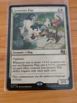 MTG Generous Pup 0004 J25 / Foundations M/NM Free UK P&P - Image 1