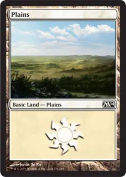 Plains (231) -Foil Light Play MTG Magic 2014 Core Set - Image 1