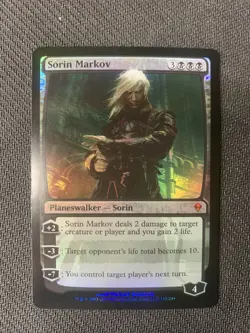 MTG Magic the Gathering Zendikar FOIL Sorin Markov NM - Image 1