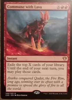 Commune with Lava #149 MTG Commander 2020 Rare Near Mint - Image 1