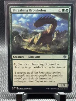 Thrashing Brontodon LCI - MTG 216 - UNCOMMON - M/NM - 1x - Image 1