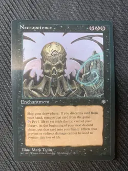MTG Magic the Gathering Ice Age Necropotence NM - Image 1