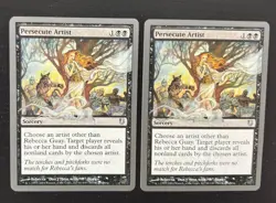 MTG 2X UNHINGED PERSECUTE ARTIST NM MAGIC THE GATHERING UNCOMMON BLACK SORCERY - Image 3