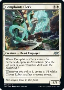 Complaints Clerk - Near Mint MTG Unfinity - Image 1