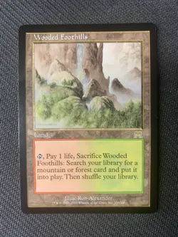 MTG Magic the Gathering Onslaught Wooded Foothills NM - Image 1