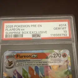 2025 Pokemon Pre En Flareon Ex Surprise Box Exclusive Gem Mint PSA 10 - Image 3