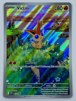 Pokemon Victini #208 Black Star Promo Card Scarlet Violet Holo NM/M - Image 1