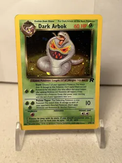 Dark Arbok Non Holo Pokemon Team Rocket Set 2/82 Error Card (1999-23000) - Image 1