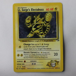 Lt Surges Electabuzz 27/132 Gym Heroes Rare WOTC 1999 LP Pokemon Card -HD Photos - Image 1