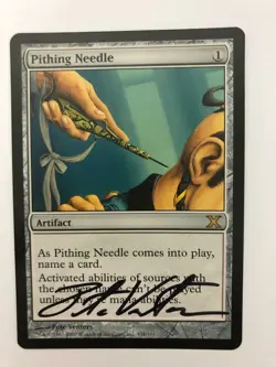 MTG ARTIST PROOF 10TH EDITION PITHING NEEDLE SIGNED BY PETE VENTERS ARTIFACT - Image 3