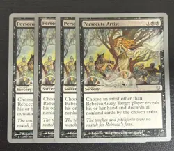 MTG 4X UNHINGED PERSECUTE ARTIST NM MAGIC THE GATHERING UNCOMMON BLACK SORCERY - Image 1