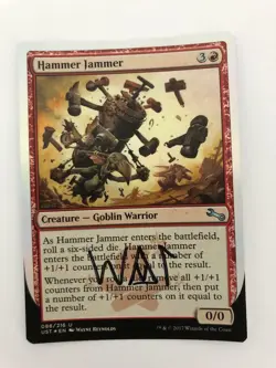 MTG ARTIST PROOF FOIL UNSTABLE HAMMER JAMMER SIGNED BY WAYNE REYNOLDS UNCOMMON - Image 1