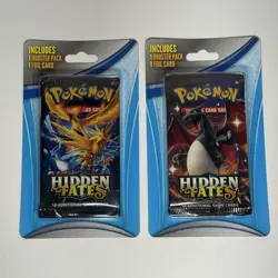 Pokemon TCG Hidden Fates Complete Art Set 4 Sealed Booster Packs - Image 2
