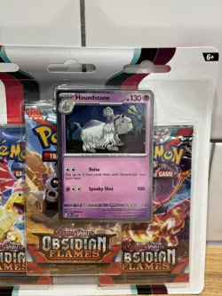 Pokemon TCG 🔥 Obsidian Flames Blister Booster Pack Houndstone Promo 💎 New ✅ - Image 2
