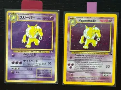Vintage Pokemon TCG Lot - Holo Hypno 8/62, Fossil Set, JPN & FRN - Image 1