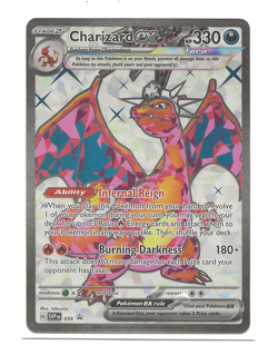 Pokemon CHARIZARD EX Shiny HOLO 056 PROMO Star Paldean Fates English Near Mint - Image 1