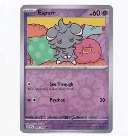 Espurr 084/191 Sv08: Surging Sparks Reverse Holo Pokemon Free Shipping NM - Image 1
