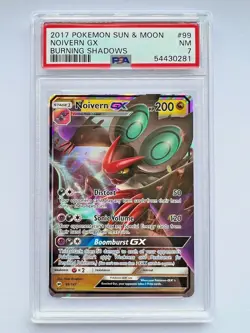 Pokemon 2017 Sun & Moon Burning Shadows H-Art Noivern GX #99 - PSA 7 Near MINT - Image 1