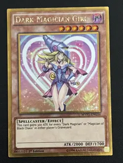 Yu-Gi-Oh! TCG Dark Magician Girl MVP1-ENG56 1st Edition Gold Rare LP - Image 1
