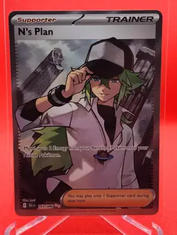 2025 Pokemon Black Bolt - 163/086 N's Plan - ULTRA RARE Full Art Holo Card - Image 1