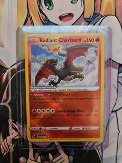 2023 Pokemon Radiant Charizard Holo Rare Crown Zenith 020/159 NM TCG Card - Image 1