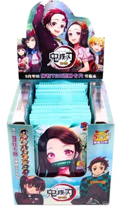 Demon Slayer Kimetsu No Yaiba Teal Trading Card Booster Box 20 Packs - Image 3