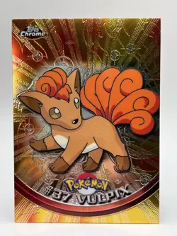 Pokemon Card Topps Chrome Vulpix #37 LP+ - Image 2