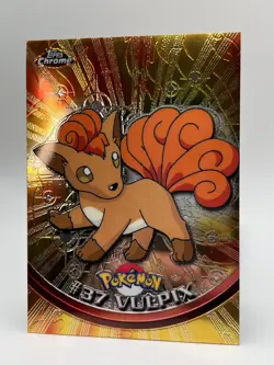 Pokemon Card Topps Chrome Vulpix #37 LP+ - Image 3