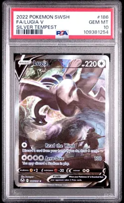 Lugia v 186/195 Alt Art Ultra Rare Holo Pokemon Card PSA 10 Gem Mint - Image 1