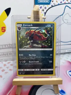 Zoroark Holo SM89 Shining Legends Rare Pokemon Card HD Promo - Image 1