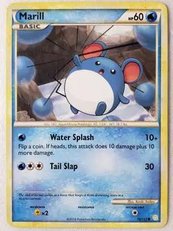 Marill 74/123 PL - HeartGold SoulSilver Pokemon Card - Kouki Saitou Art - Image 1