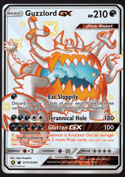 Guzzlord GX SV71/SV94 Hidden Fates Shiny Rare Holo Pokemon TCG Card NM - Image 1