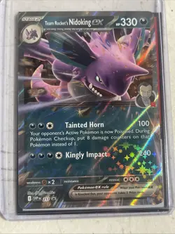 Pokemon TCG Team Rocket's Nidoking ex SVP 217 Black Star Promo English - Image 1