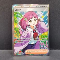 Lacey 166/142 Stellar Crown Ultra Rare Full Art Supporter Pokemon - Image 1