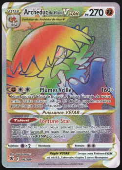 Carte Pokemon Archeduc de Hisui-VSTAR 195/189 Astres Radieux Francais - Image 1