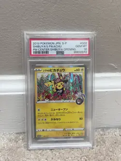Pokemon Center Shibuya Promo 2019 Pikachu 002/S-p Japanese S-P PSA 10 Gem Mint - Image 1