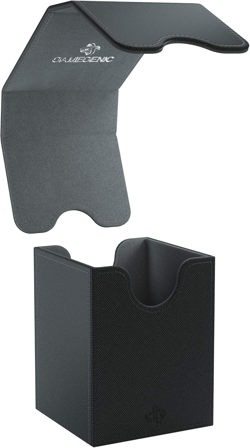 Deck Box for 100+ Cards, Black Card Storage Case for Trading & Collectible Cards - Image 5