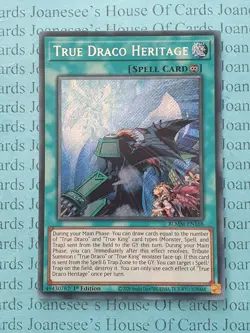 BLMM-EN168 True Draco Heritage Secret Rare Yu-Gi-Oh Card 1st Edition New - Image 1