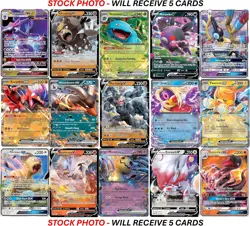5 Pokemon Ultra Rare Card Lot - V, Gx, ex, Assorted Variety - No Duplicates - Image 5