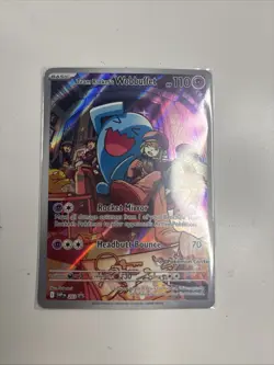Team Rocket's Wobbuffet 203 SVP Pokemon Center Stamped Promo Pokemon Card NM/M - Image 1