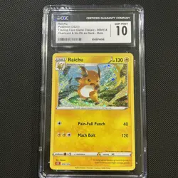 CGC GEM MINT 10 Raichu 009/034 Pokemon Trading Card Game Classic - CLC English - Image 1