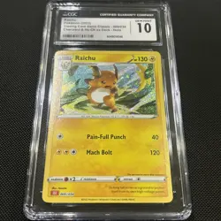 CGC GEM MINT 10 Raichu 009/034 Pokemon Trading Card Game Classic - CLC English - Image 2